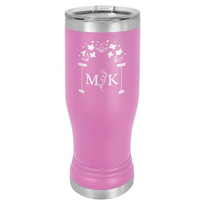 Light Purple 14 oz. Polar Camel Pilsner with Clear Lid