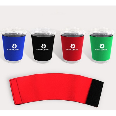 Neoprene Cup Sleeve with Magic Tape