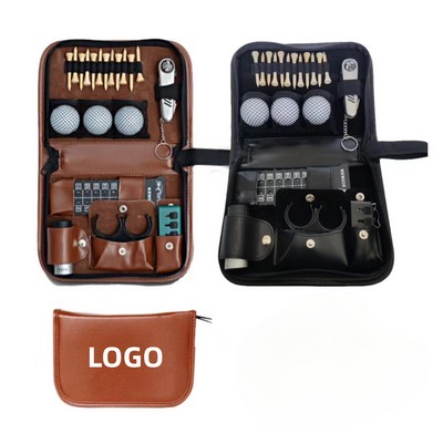 Golf Kit with Premium Leather Case Bag
