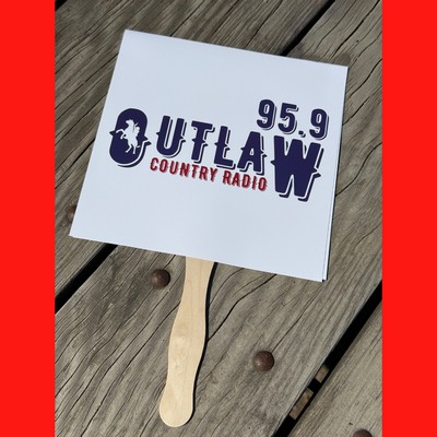 Square Sandwiched Hand Fan (2 Side/ Four Color Process Imprint)