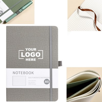 Large Notebook with Pockets Professional Business Notebook