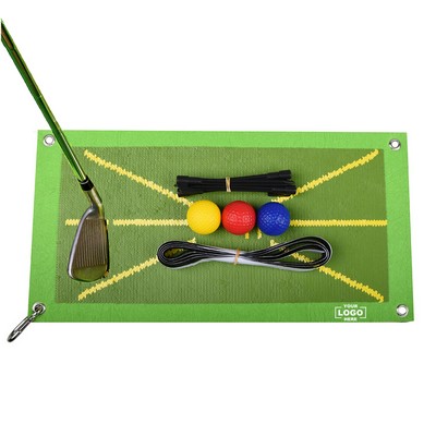 Golf Swing Mat Realistic Turf for True Ball Flight Simulation