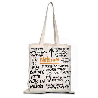 Full Bleed Natural Canvas Convention Tote Bag