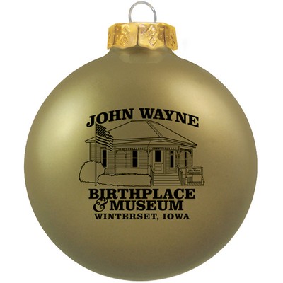 Gloss Gold Metallic Glass Ball Ornament 80 Mm