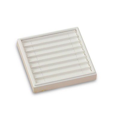 White Leatherette 8 Bracelet Tray