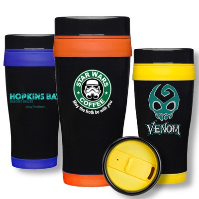 16 oz Matt Black Stainless Steel Tumbler w/ Custom Imprint