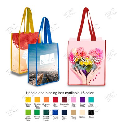 Full Color 5 oz Cotton Canvas Tote Bag 8"x 10"x 4"