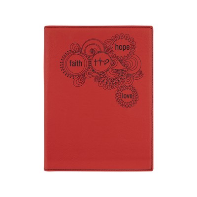7" x 9" Leatherette Red Portfolio