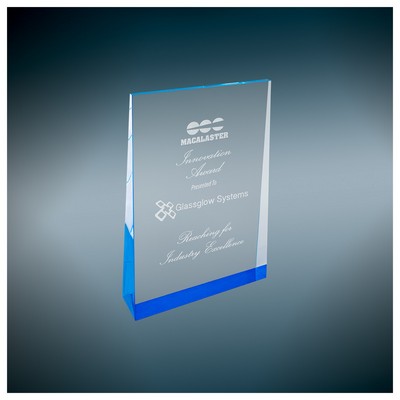 4.5" X 7" Blue Acrylic Wedge Award