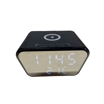 Digital Alarm Clock with Wireless Charger