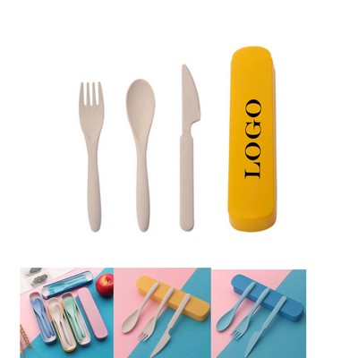 Portable Wheat Straw Tableware Set