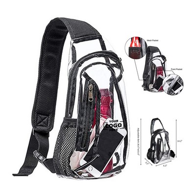 Clear PVC Stadium Approved Crossbody Backpack(Free Shipping)