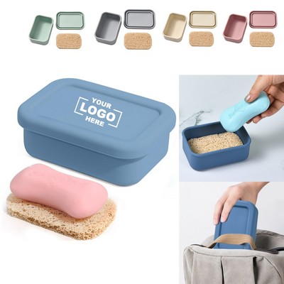 Leak Proof Silicone Travel Soap Holder with Drainage Layer