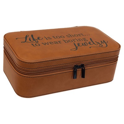 7.5" X 4.5" Rawhide Leatherette Jewelry Box