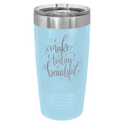 Polar Camel 20 oz. Light Blue Insulated Ringneck Tumbler