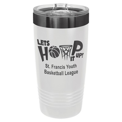 PC 20 oz. White/Ghost Black ION-Plated Ringneck Tumbler