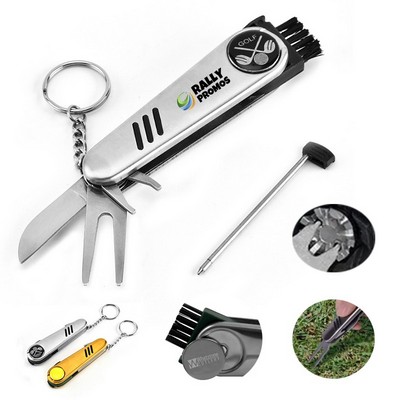 5 in 1 Kit Portable Multi-Pocket Golf Knife With Keychain