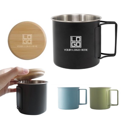 10oz Camping Mug With Folding Handle