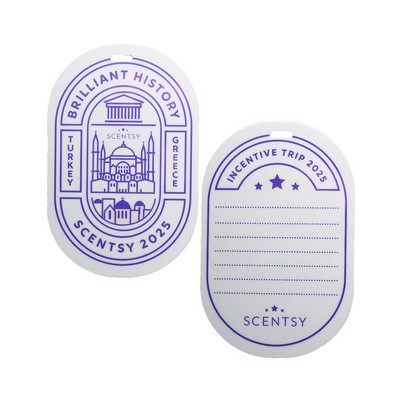 Full Color Write On Event Bag Tag (Oval 5.75"x3.75")