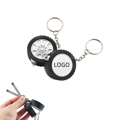 Tire - Style Tape Measure Keychain