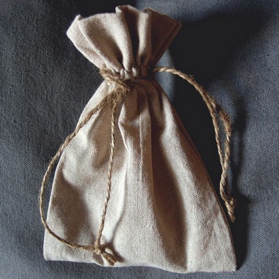 Linen Bag w/Jute Cord (4" x6")