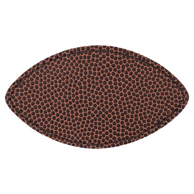 3.5" x 2" Football Shaped Leatherette Patch with Adhesive