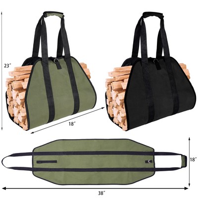 Canvas Fire Place Wood Carring Bag