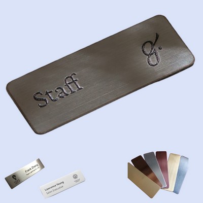 Aluminum Name Badge Laser Cut 2.7"*0.78"