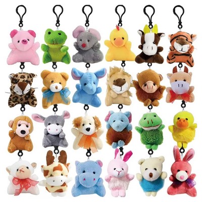 Custom Plush Mini Plush Animals Toys Keychain Set