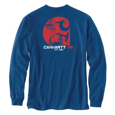 Carhartt Mens FR Frc Lse Fit LS LW Oil Rig Grphc T