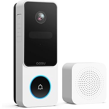 AOSU Doorbell Camera Wireless - Head-to-Toe View, Intelligent Package Detection