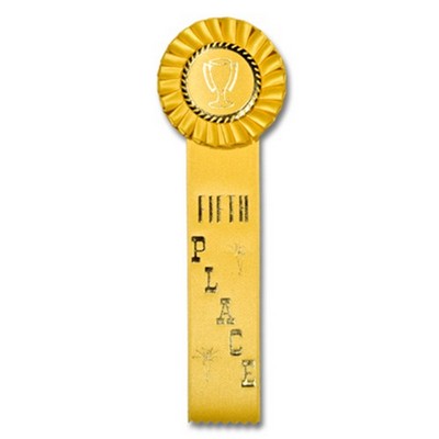11" Fifth Place Stock Rosette w/Trophy Cup Medallion