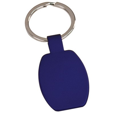 Blue Rectangular Metal Key Chain
