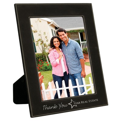 8" x 10" Black & Silver Leatherette Photo Frame