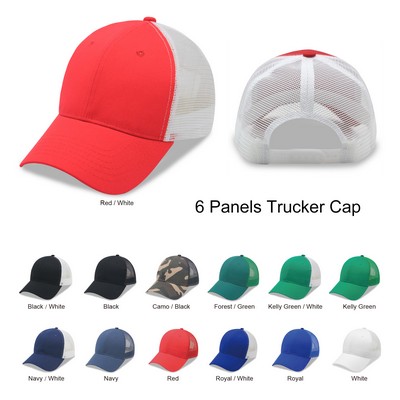 6 Panels Trucker Cap with snapback