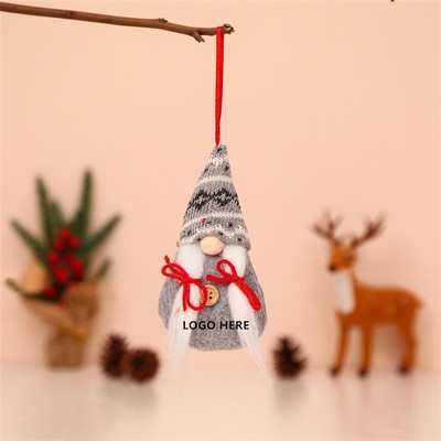 Christmas Gnome Ornaments w/Bowknots (6.3"x 2.76"x 1.97")