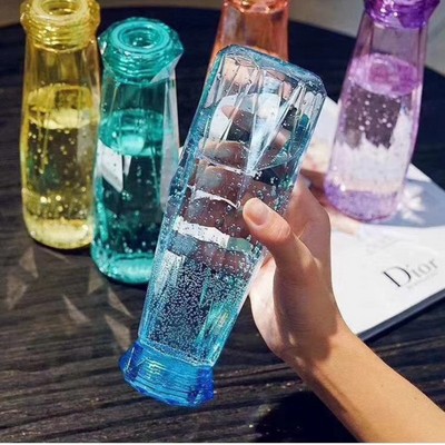 Transparent Glass Water Bottles (8.5"x 3"x 3")