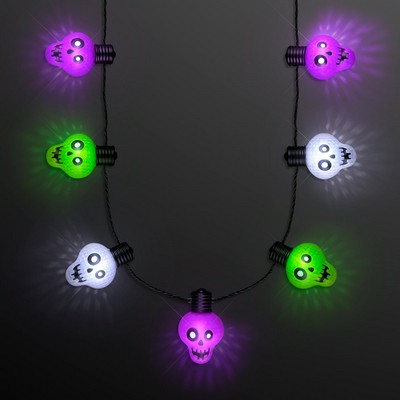 Zombie Skulls LED Jumbo String Lights Neckalce - BLANK