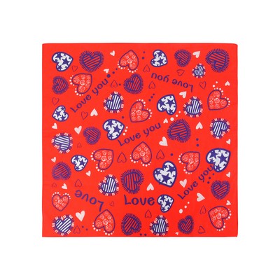 100% Cotton Sublimated Square Bandanna