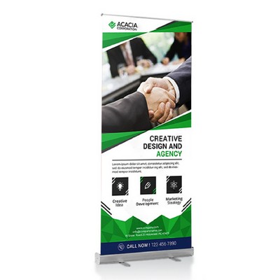 6.5 FT Reusable Roller Banner Retractable Banner with Stand for Summer Camp, Seminar, Lecture