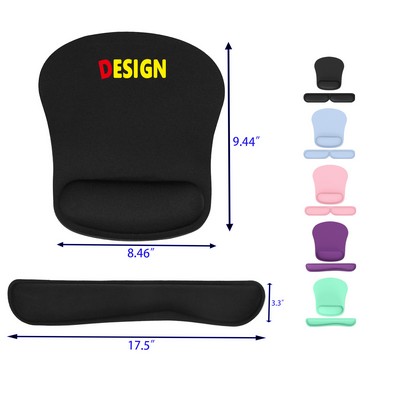 Memory Foam Keyboard Wrist Support and Mouse