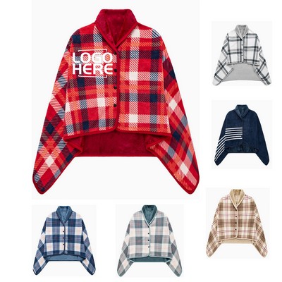 Thickened Flannel Shawl Blanket