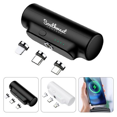 3000mAh Power Bank with Magnetic Plug