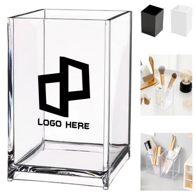 Clear Acrylic Square Pen Holder