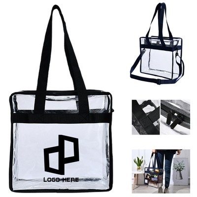 Multi-Purpose Clear Zippered Tote Bags