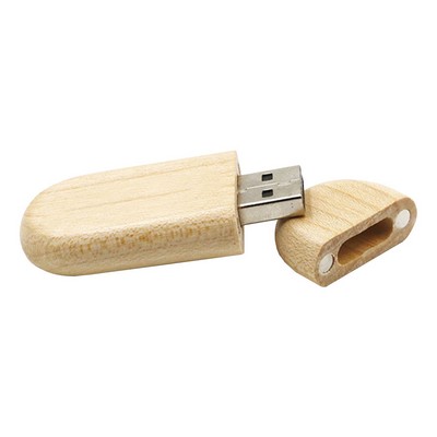 16G Bamboo Wooden USB Flash Drive w/Rounded Corners