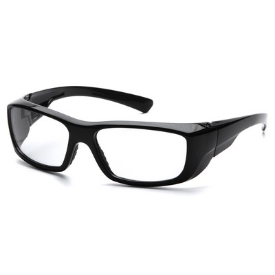 Emerge Safety Reading Glasses, Black or Gray Frame with Clear Rx Diopter Lens