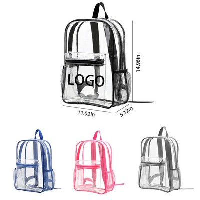 Custom Large Capacity Water Resistant Clear PVC Backpack MOQ50PCS