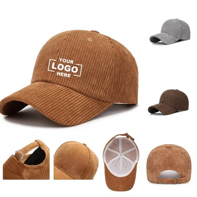 Baseball Cap for Men Made of Corduroy