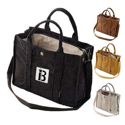 Thickened corduroy handbag